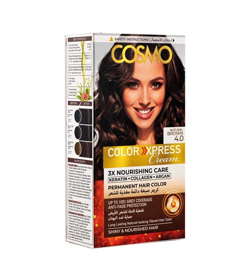 Cosmo Permanent Hair Color Natural 4.0 Natural Brown